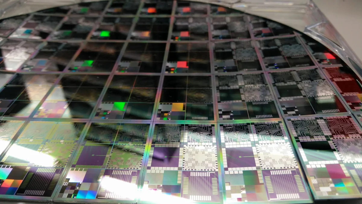 Semiconductor microelectronics silicon wafer